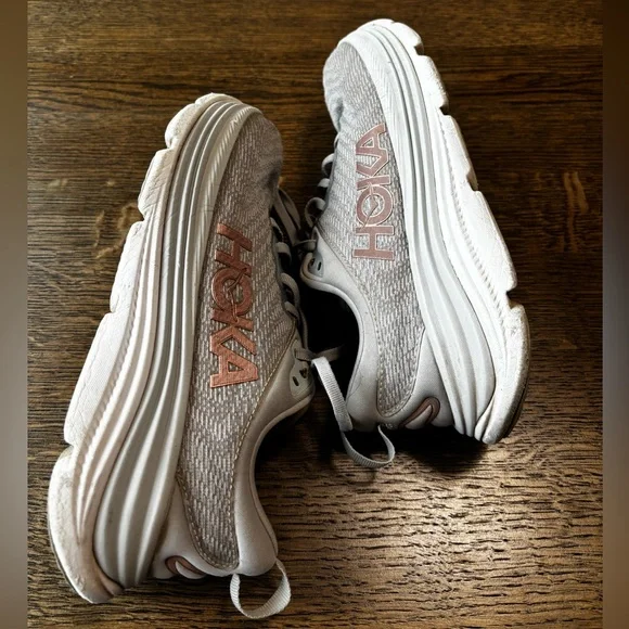 HOKA OneGaviota 5 Gray/Rose Gold Women’s 7.5B - Picture 3 of 9